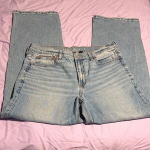 American Eagle Outfitters Light Blue Straight Leg Jeans